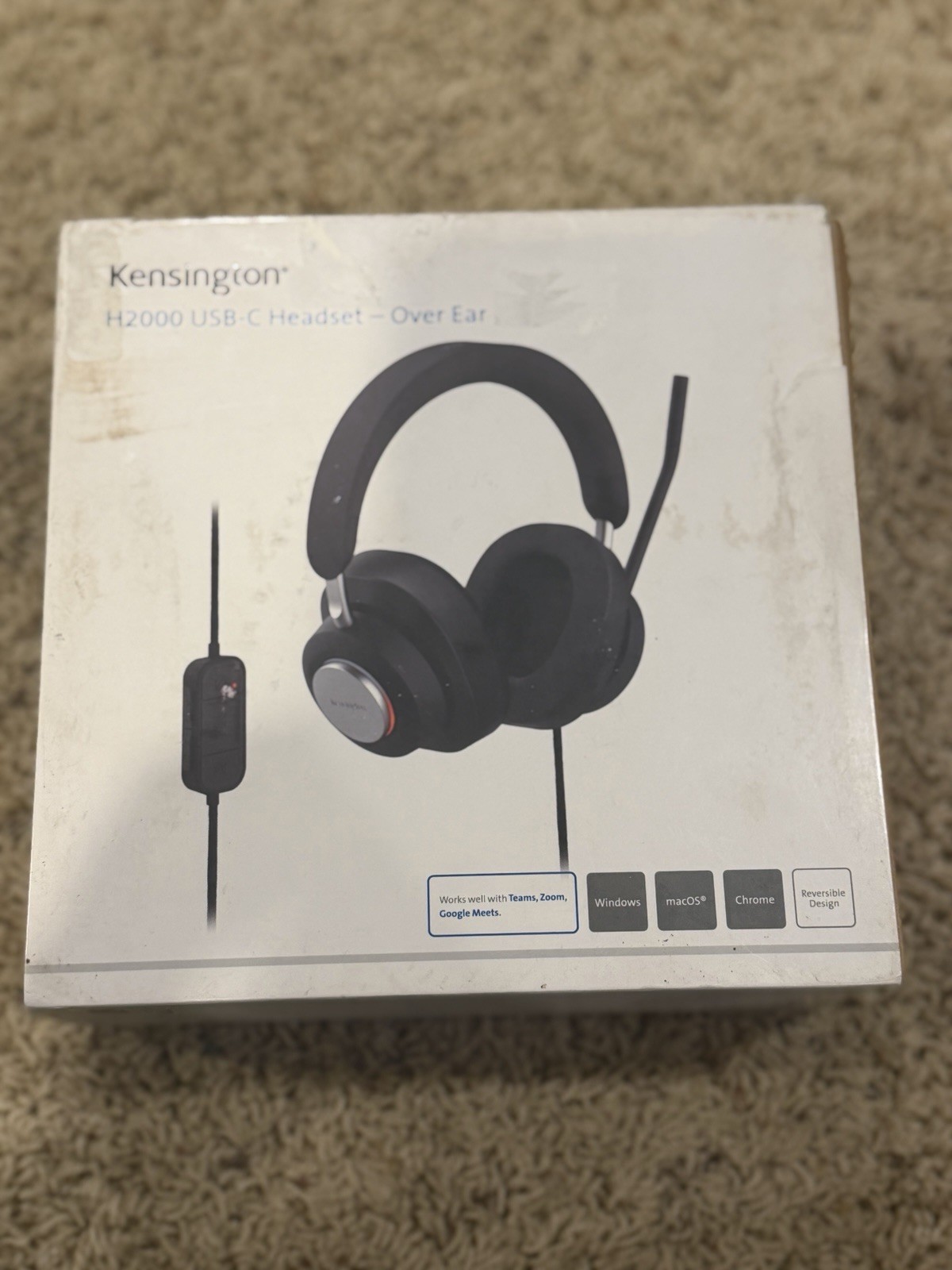 NEW Kensington H2000 USB-C Over-Ear Headset / Noise Cancellation
