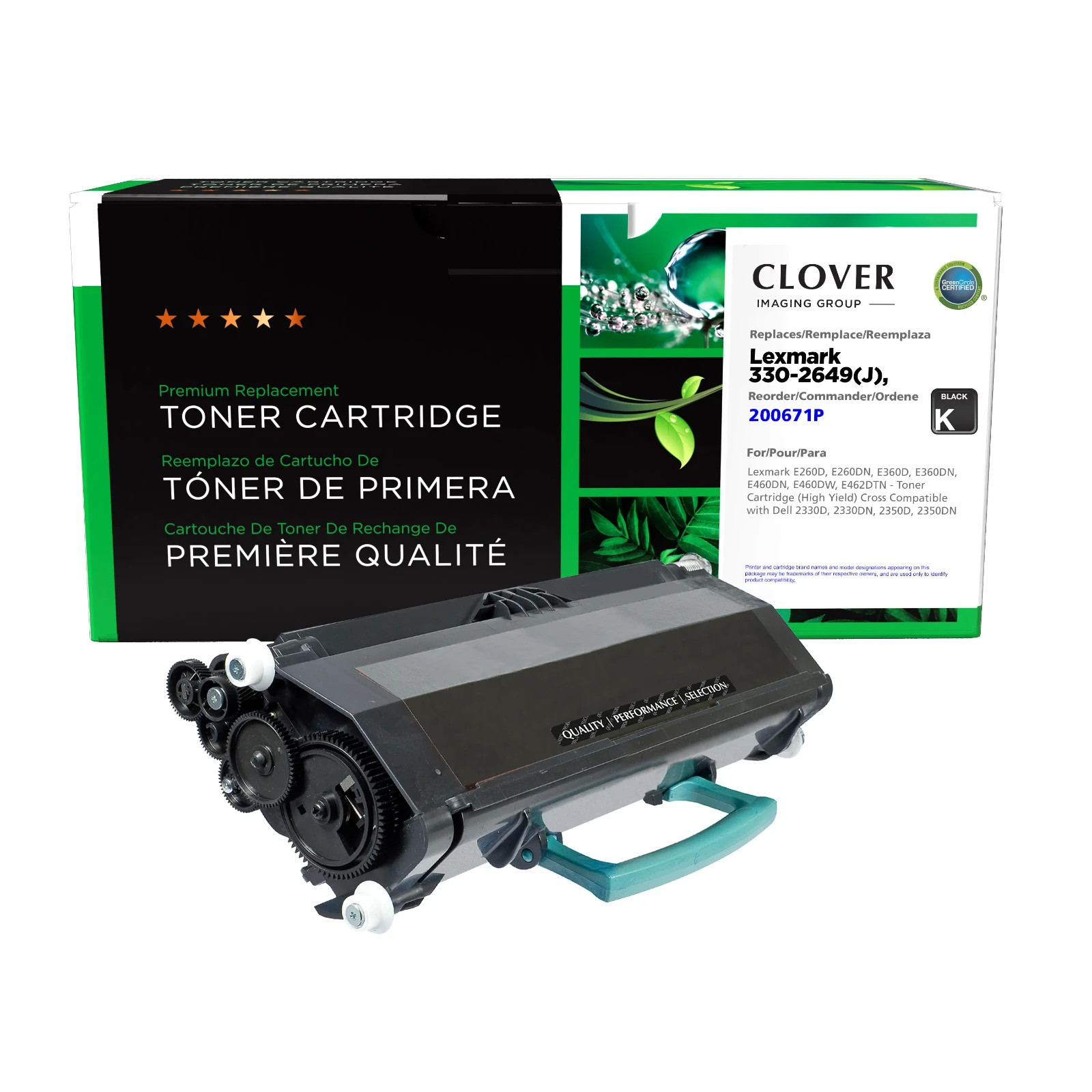 MSE Clover Compatible E260 200671P Black Toner Cartridge for Lexmark E260
