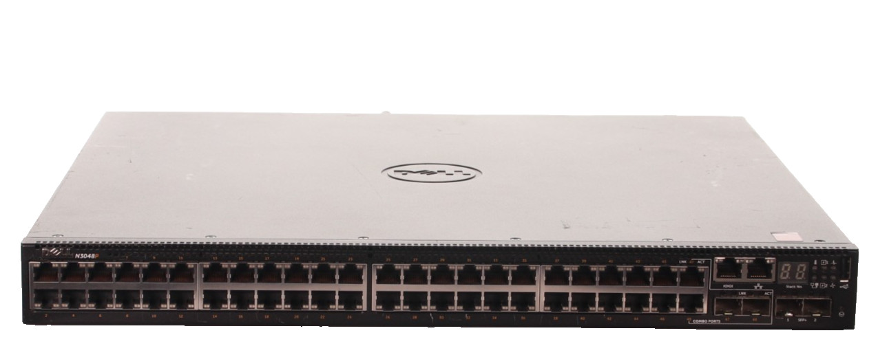 Dell N3048P | 48-Port Gigabit PoE+ Managed Switch 2x 10G SFP+ w/ 1100W PSU