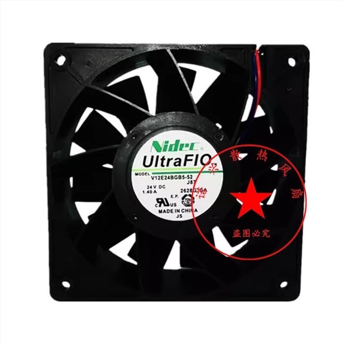 NIDEC V12E24BGB5-52 DC24V 1.40A 2-Wire Inverter Cooling Fan
