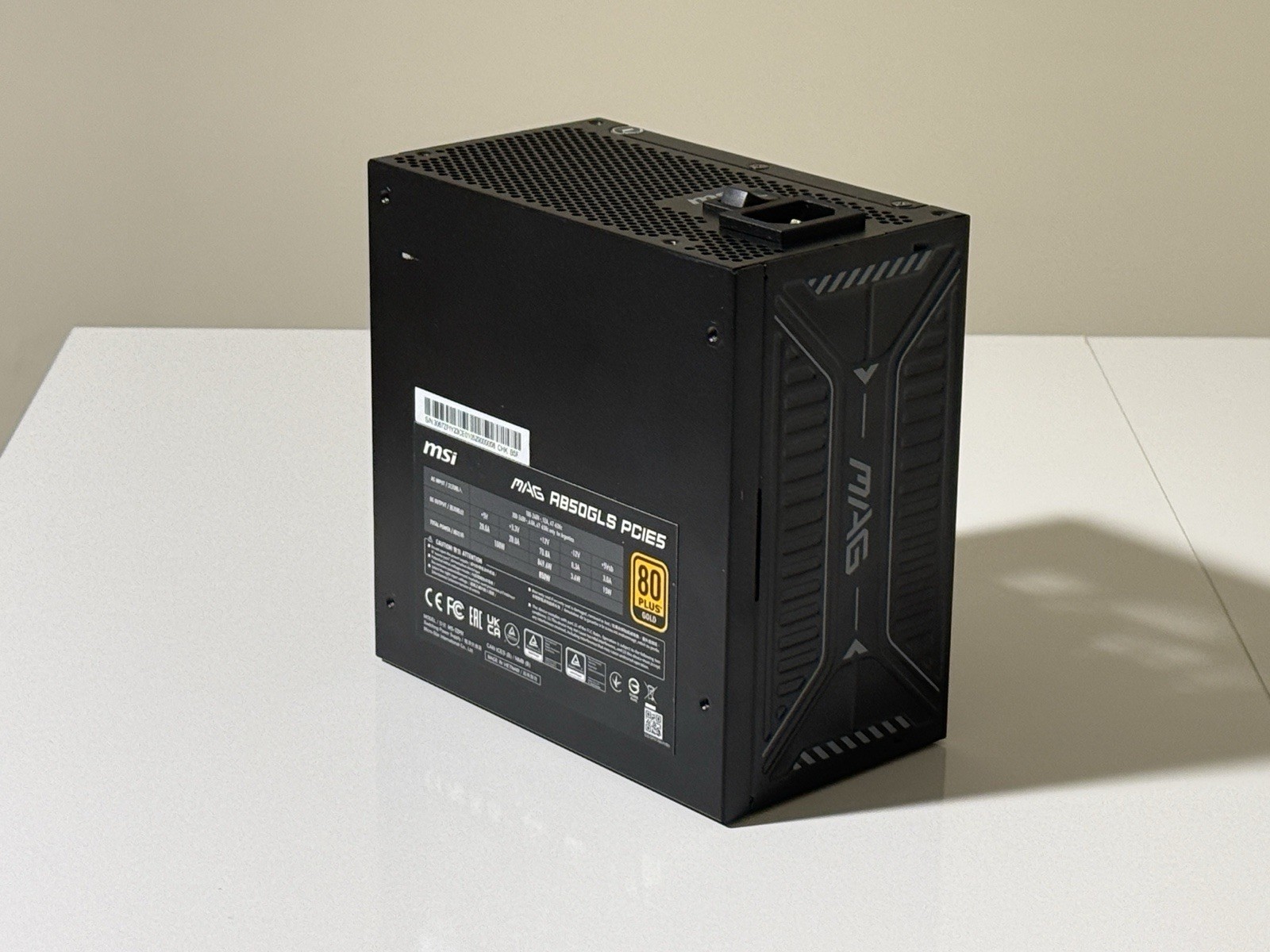 MSI MAG A850GLS PCIE5 850W 80+ Gold Fully Modular ATX 3.1 Power Supply + Cables