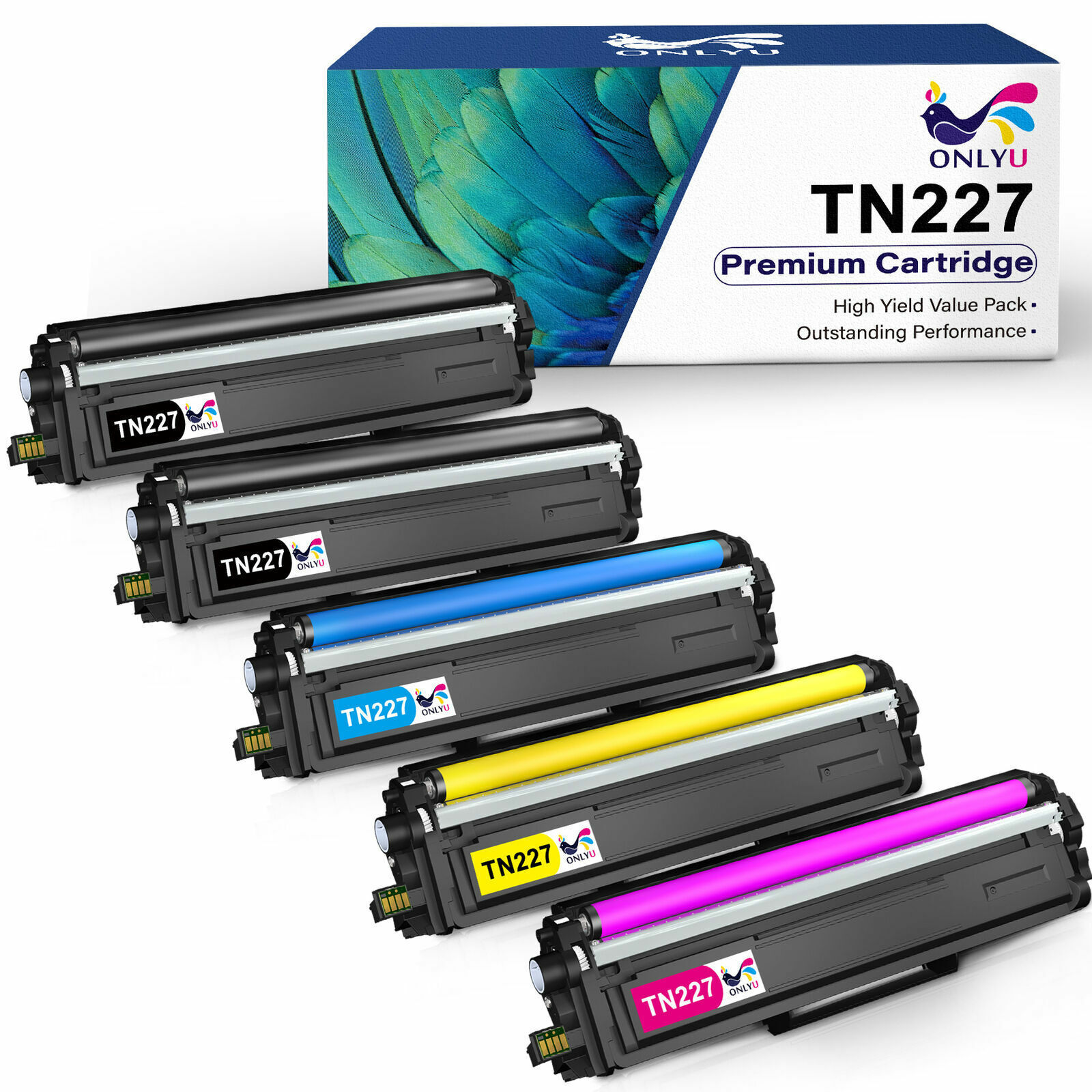 5x TN227 TN223 Toner replacement for Brother HL-L3210CW HL-L3290CDW HL-L3270CDW