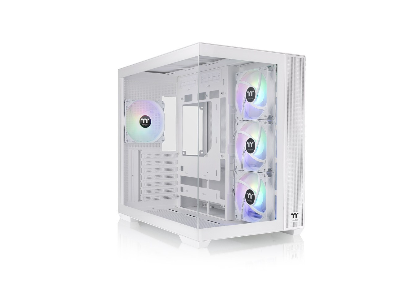 Thermaltake View 380 TG ARGB Snow ATX Case; 4x120mm ARGB Fans Included; Supports