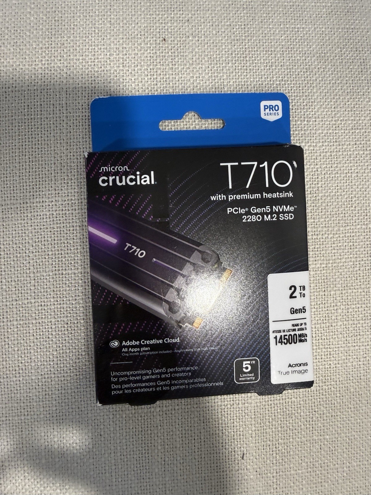Crucial T710 M.2 2280 2TB Heatsink PCIe 5.0 x4 NAND² Internal SSD CT2000T710SSD5