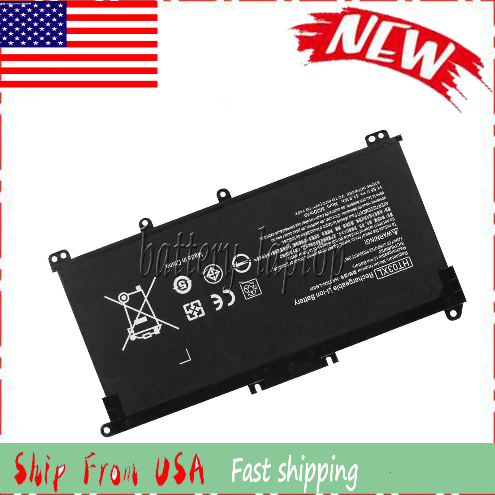 Battery Compatible with HP 15-DB0048CA 15-DB0011DX 15-DB1022LA 15-DB1032NR