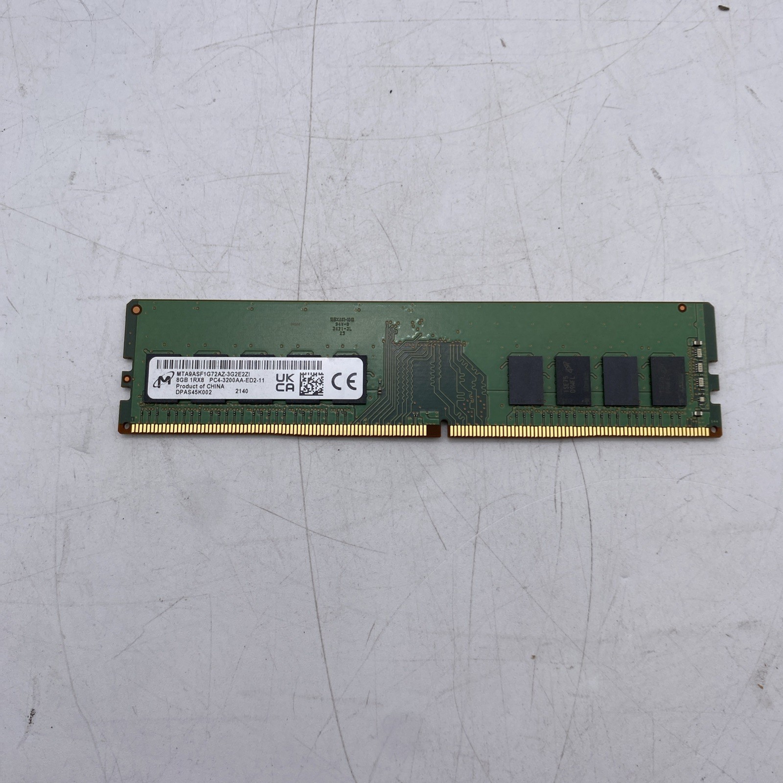 Micron 8GB 1Rx8 PC4-3200 Memory MTA9ASF1G72AZ-3G2E2ZI