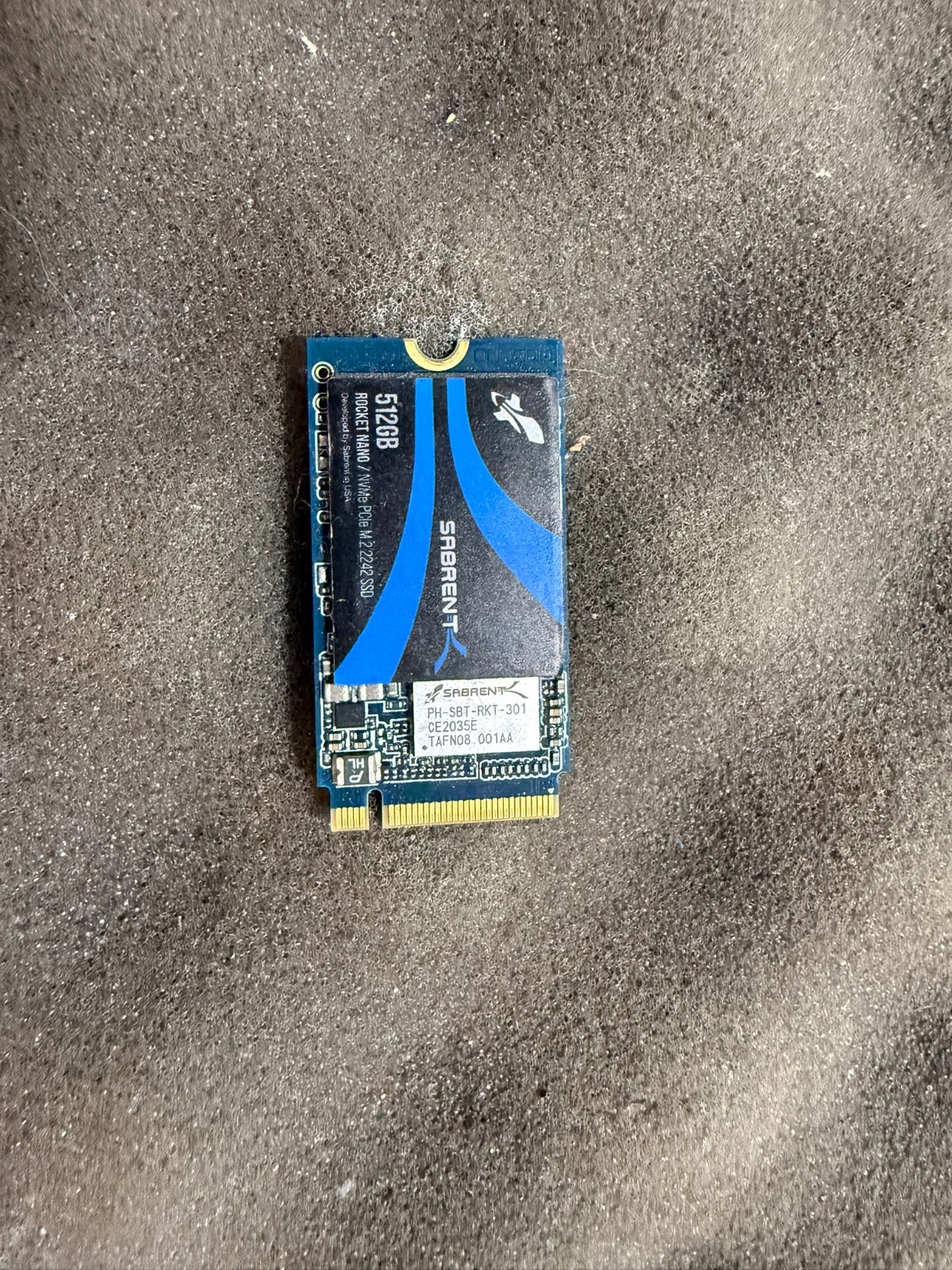 Sabrent NVME SSD M.2 2242 512gb SSD Used 