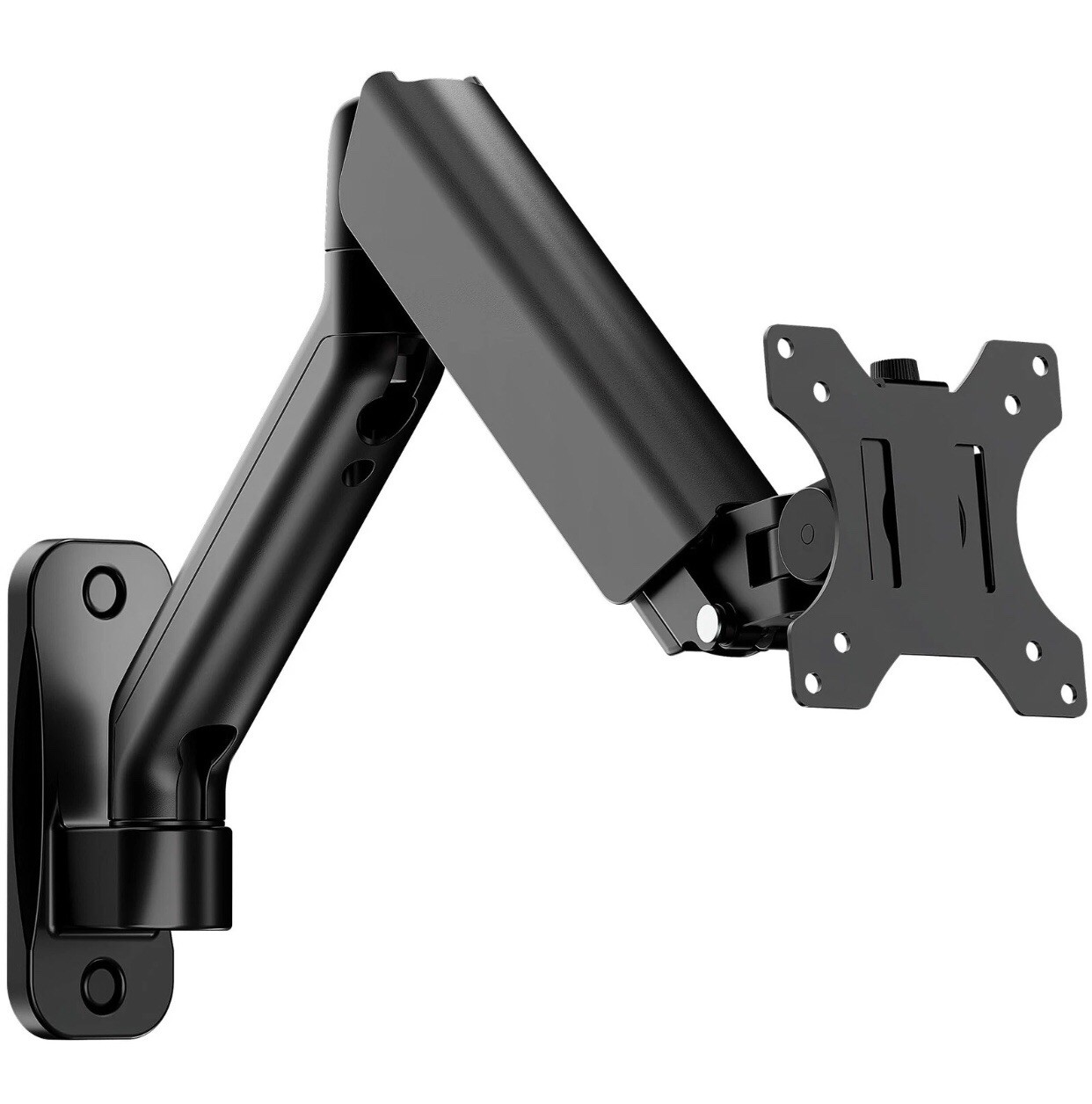 monTEK Single Monitor Wall Mount, Full Motion Spring Arm for 17-32" Screen