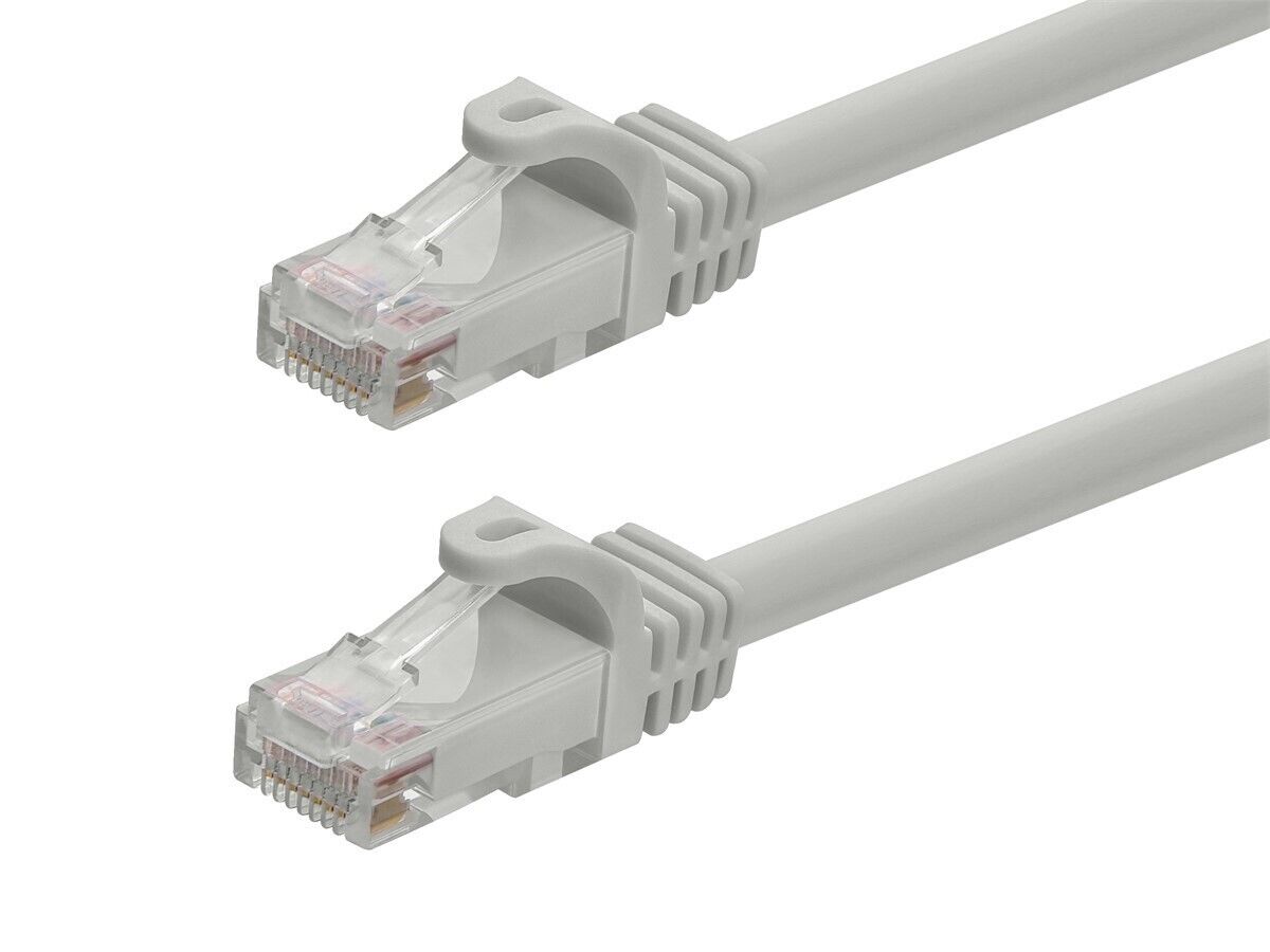 Flexboot Cat6 Ethernet Patch Cable Network RJ45 Stranded UTP 24AWG 100ft Gray