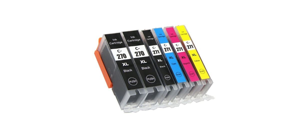 6PK PGI-270 XL CLI-271 XL Ink Cartridges for Canon PIXMA MG5720 MG6820 MG6822
