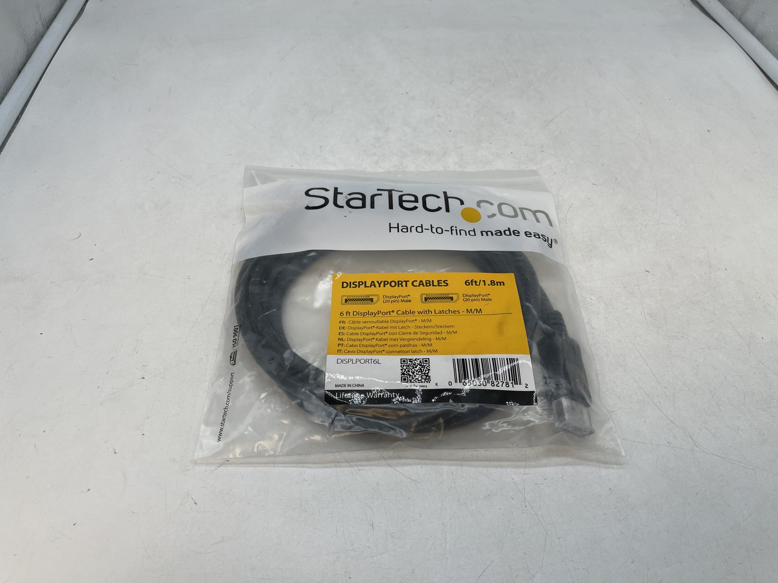 NEW StarTech DISPL2M 6ft Black DisplayPort M/M Cable with Latches- 