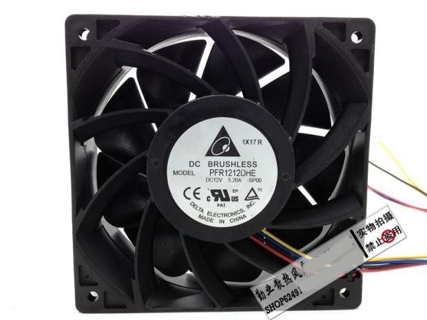 1PCS  Delta PFR1212DHE 12V 12038 5.2A Fan