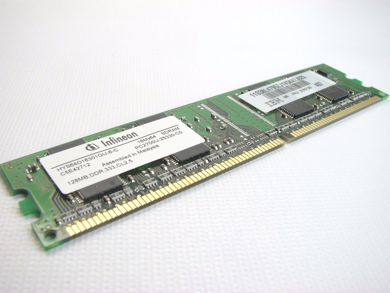 Infineon HYS64D32000GU-7-B  256MB DDR PC2100 266MHZ 184PIN DIMM RAM (T51)