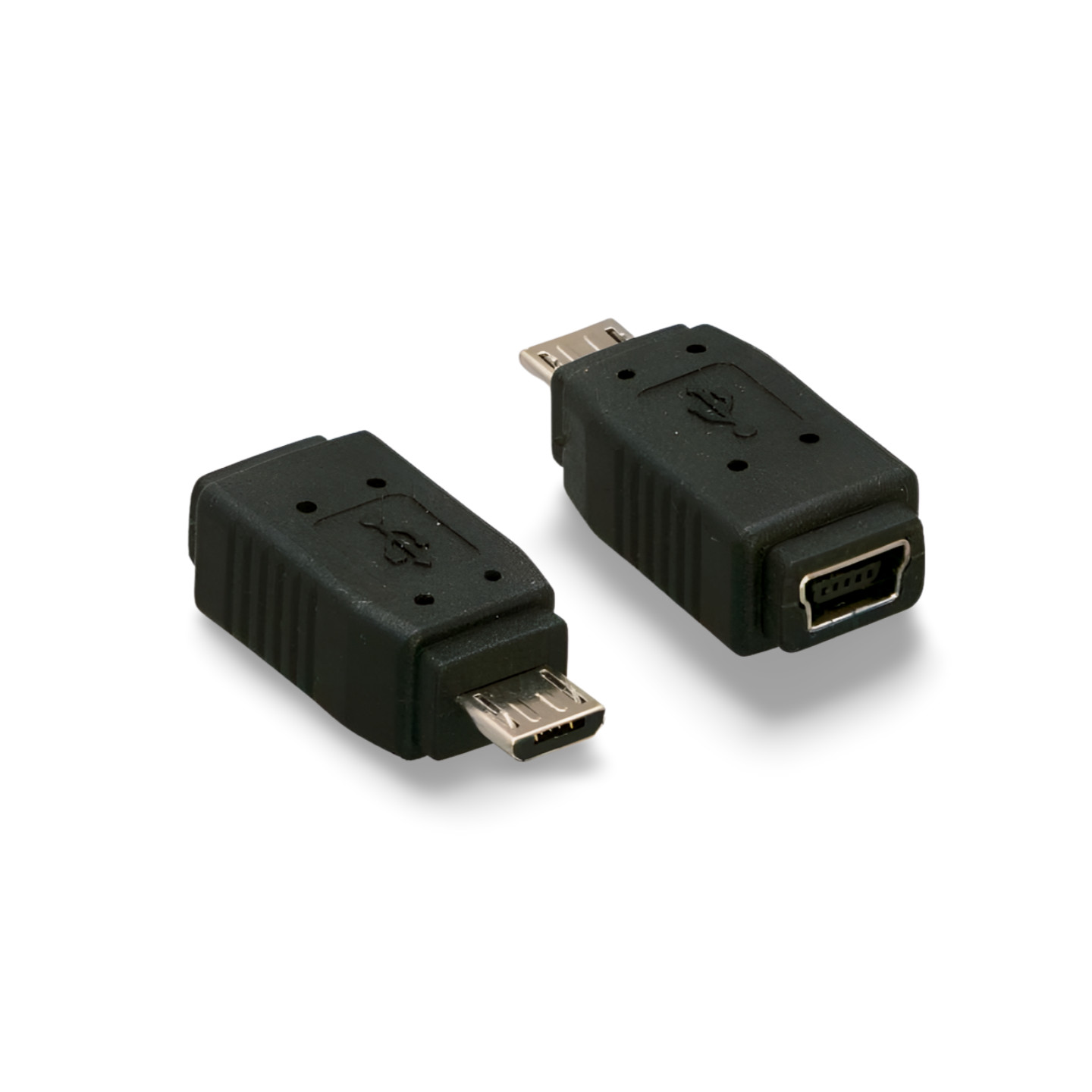 USB Mini B Female to Micro B Male Adapter - Black