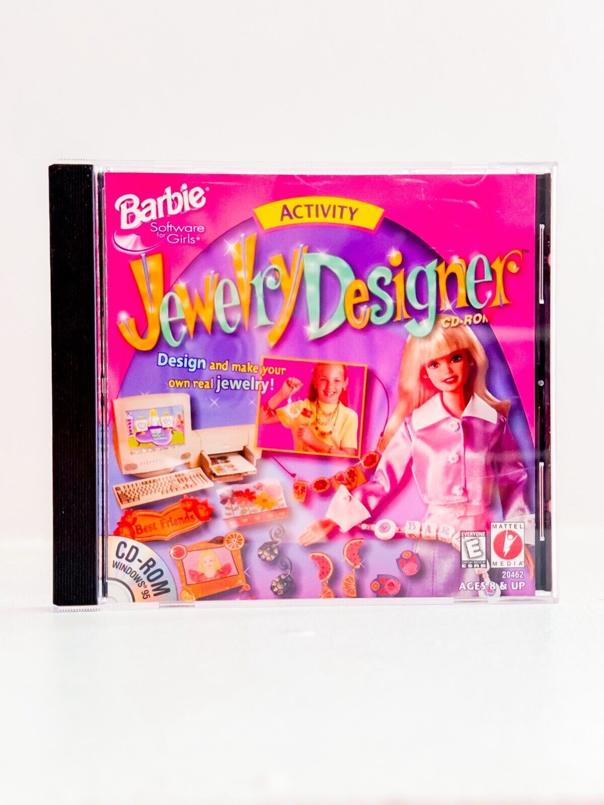 Barbie Software Activity Jewelry Designer CD-ROM Game Rated E Vintage 1998