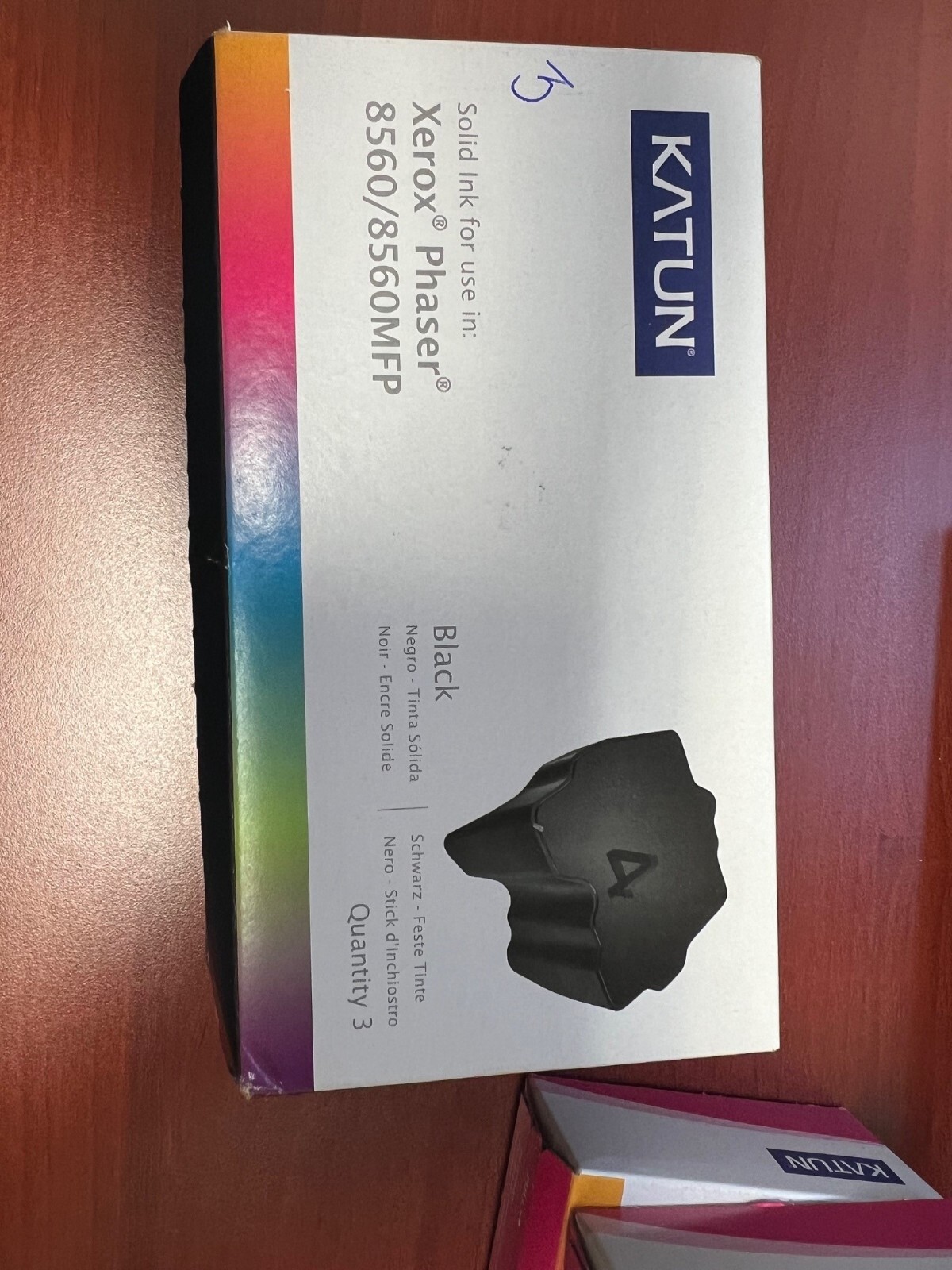 LOT of TWO NEW Katun Black Ink for use in Xerox Phaser 8560