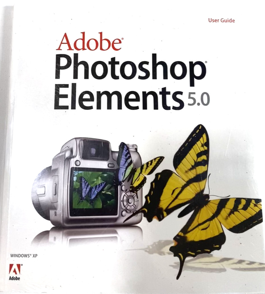 Adobe Photoshop Elements 5.0 NEW SEALED INSTRUCTION BOOK ONLY  XP