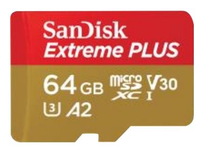 SanDisk Extreme Plus microSDXC+SD Secure Digital (SD) 64GB SDSQXBU-064G-GN6MA