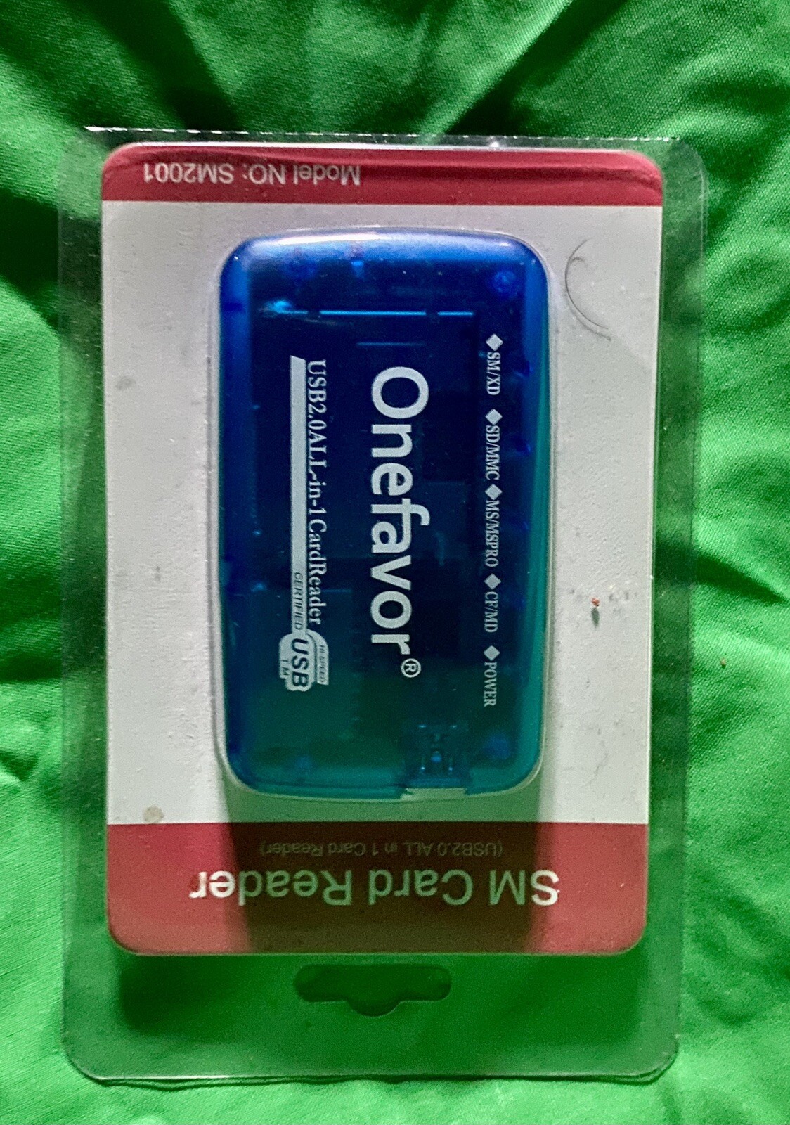 Onefavor multi-functional card reader USB 2.0 for SM CF SD XD MMC MS Card