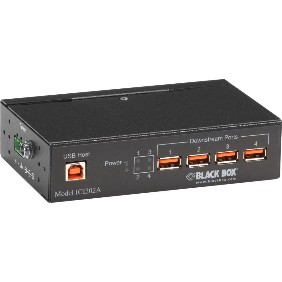 Black Box Industrial USB 2.0 Hub with Isolation 4-Port