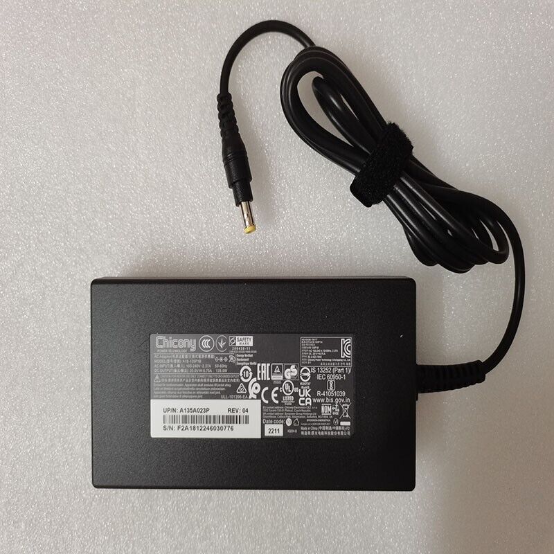 NEW Genuine Chicony A18-135P1B 20V 6.75A 135W 5.5mm AC Adapter for MSI A135A023P