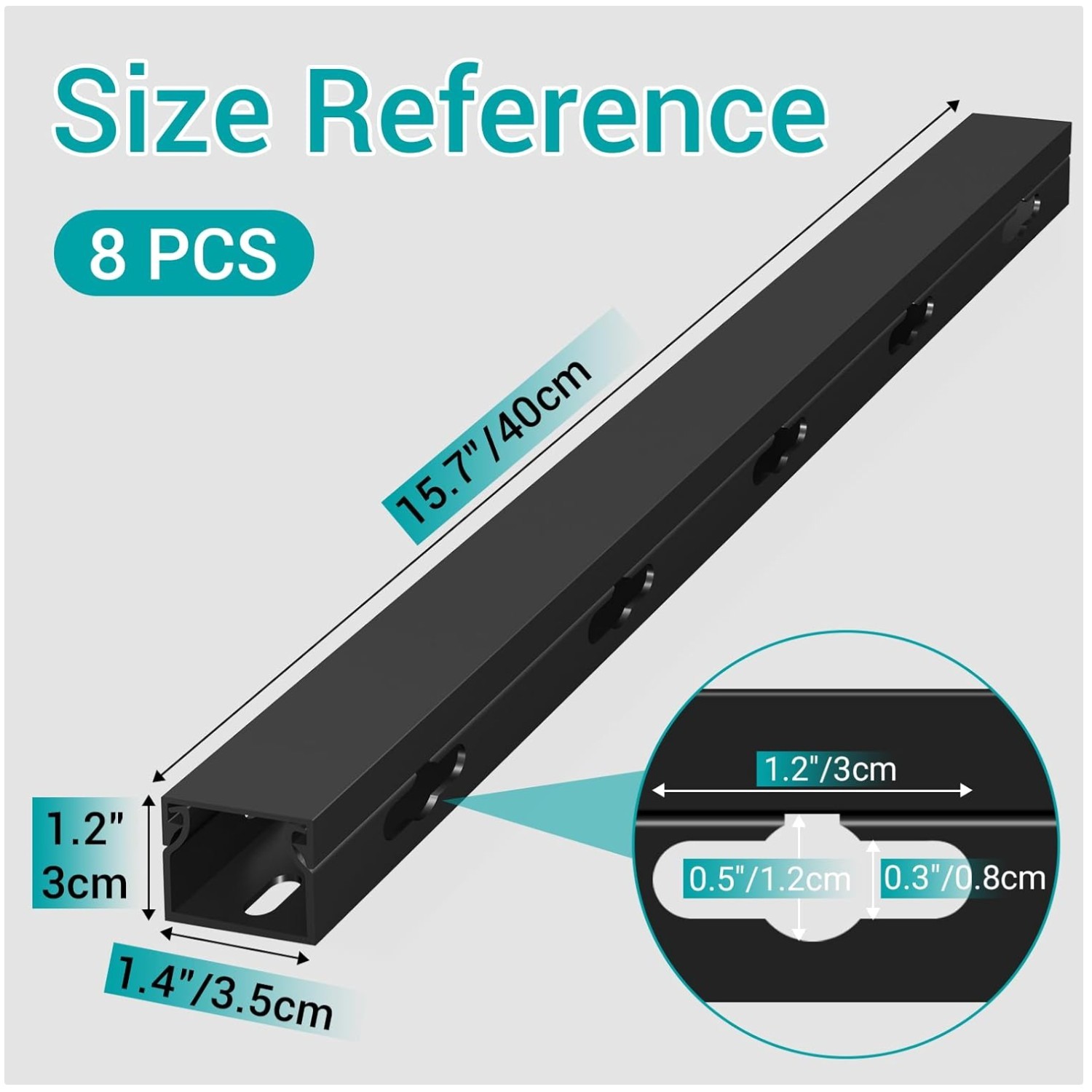 Sleek Magnetic Cable Holder - Under Desk, TV Cord Organizer