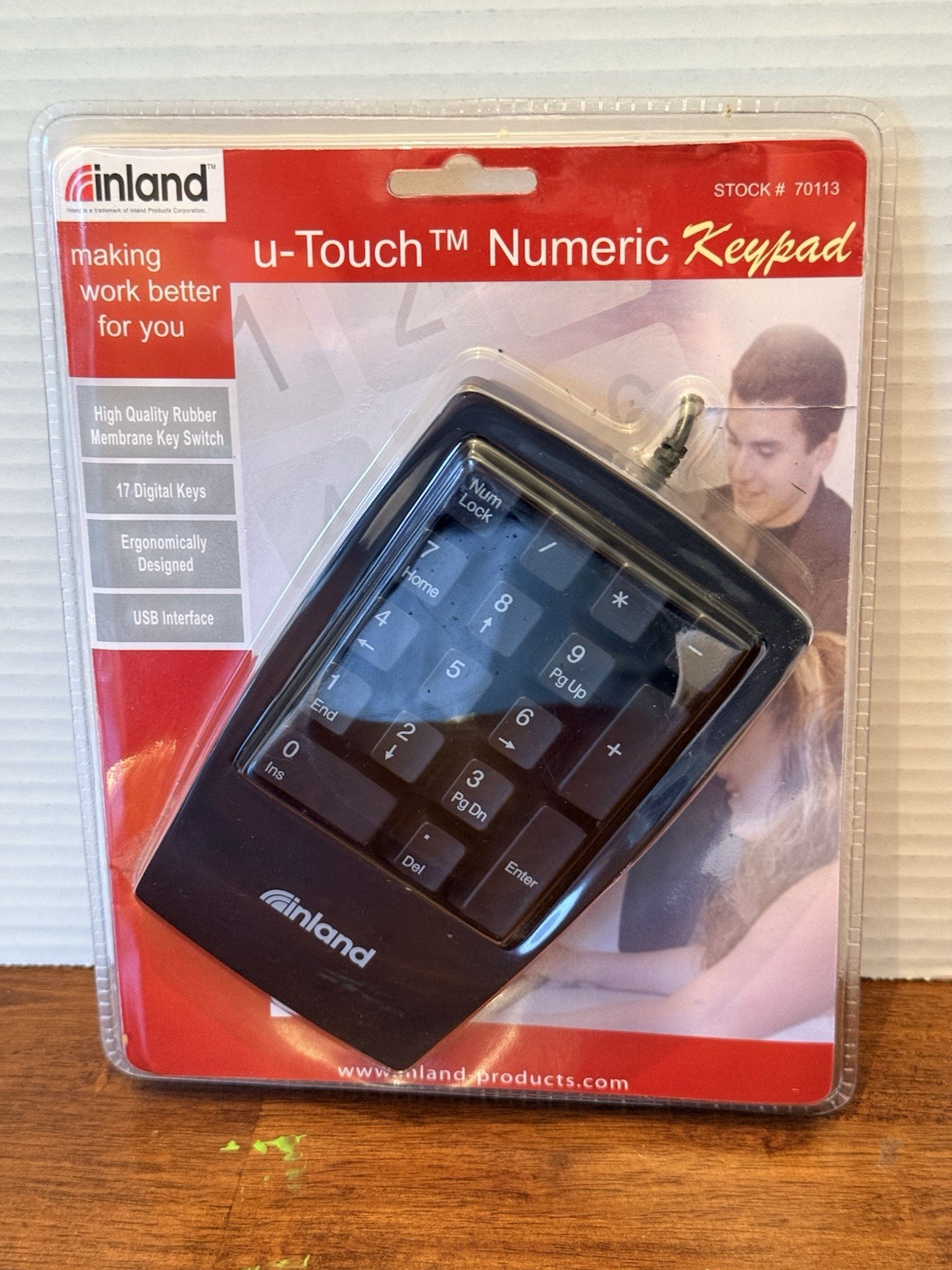 inland Products U-touch Numeric Keypad 70113 Wired Keyboard 17 Digital Keys