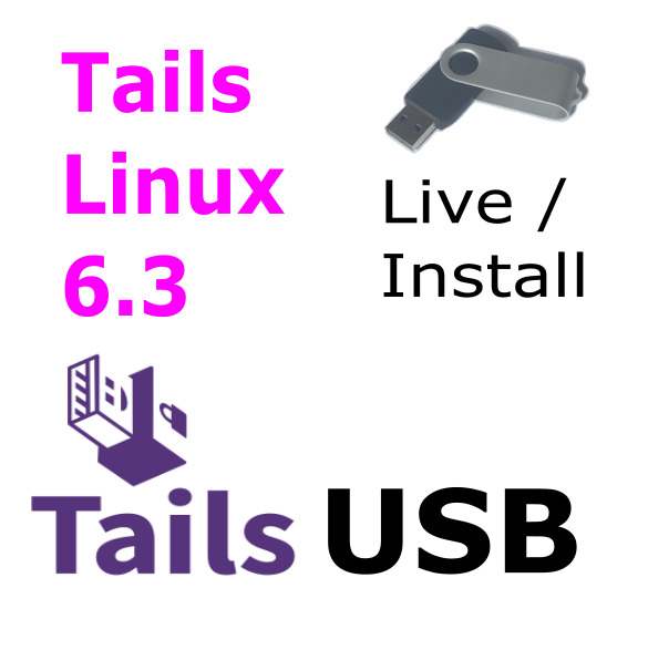 Tails 6.3 64 Bit 16GB USB Drive Linux Bootable Live / Install