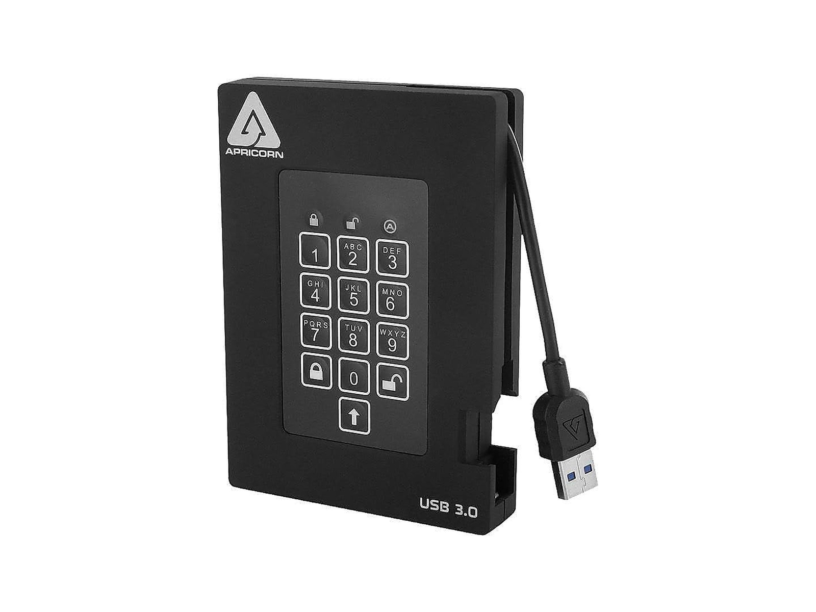 Apricorn 2TB Aegis Padlock Fortress FIPS 140-2 Level 2 Validated 256-Bit Encr...