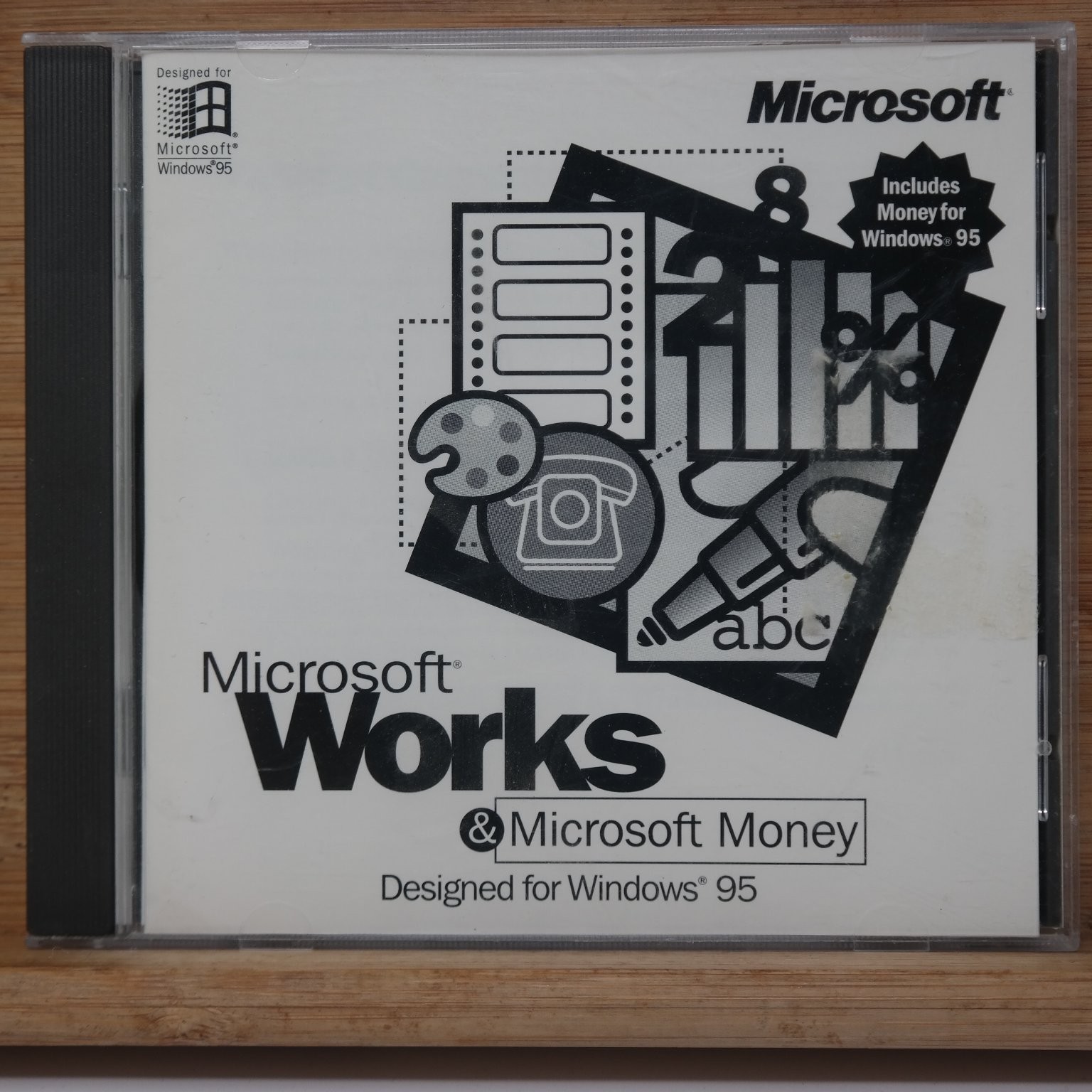 Microsoft Works & Money for Windows 95 Cd-rom OEM Software Vintage PC