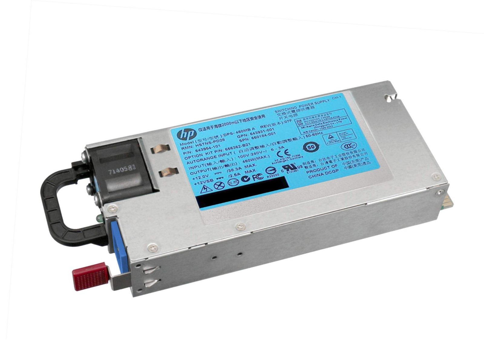 HPE Power Supply 1U High 660184-001 PC/Server Power Supply 460W ~D~