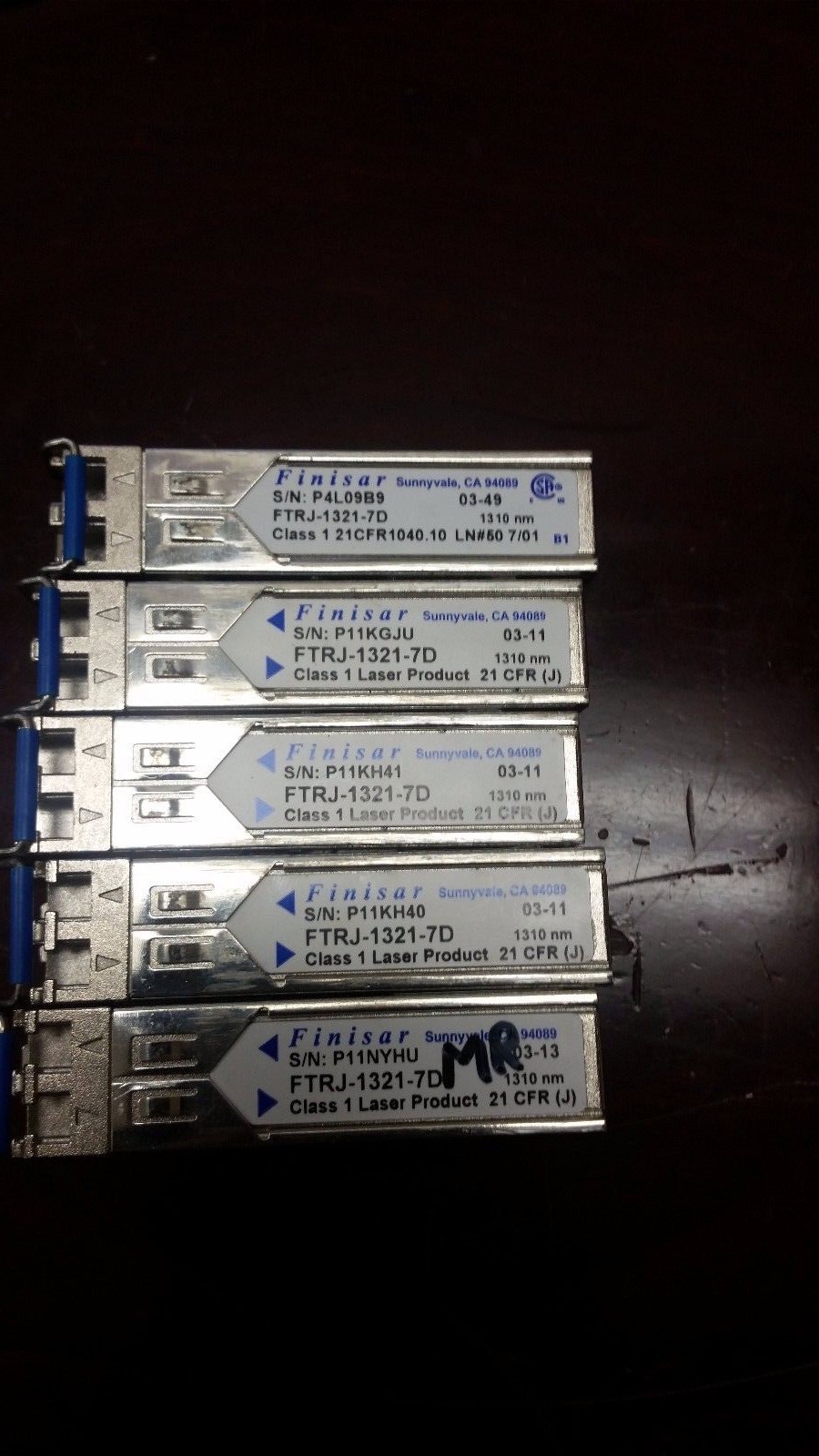 Lot of 5 mFinisar sfp FTRJ-1321-7D 2.67G 1310nm Transceiver Module