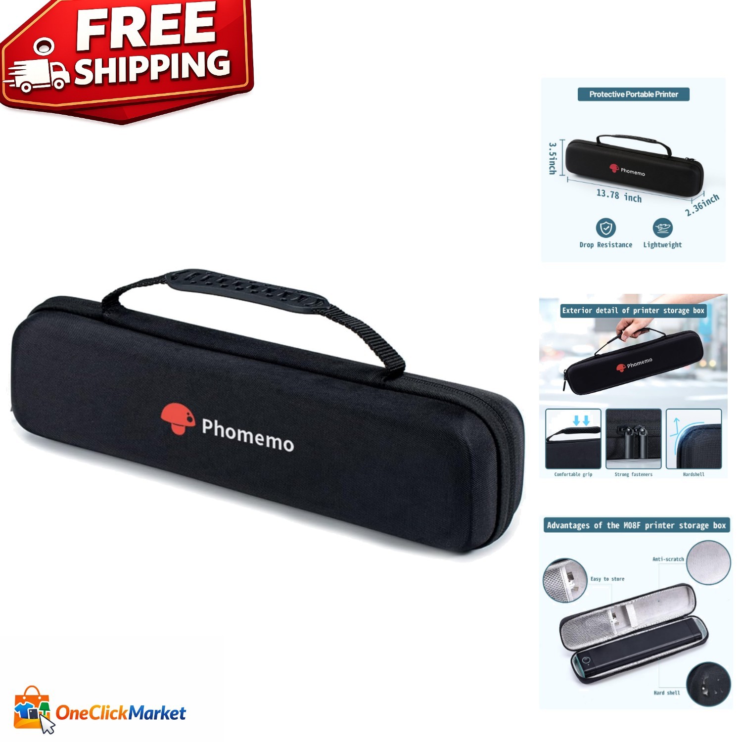 Elegant Travel Printer Case for Portable Printers - Ultimate Protection Black