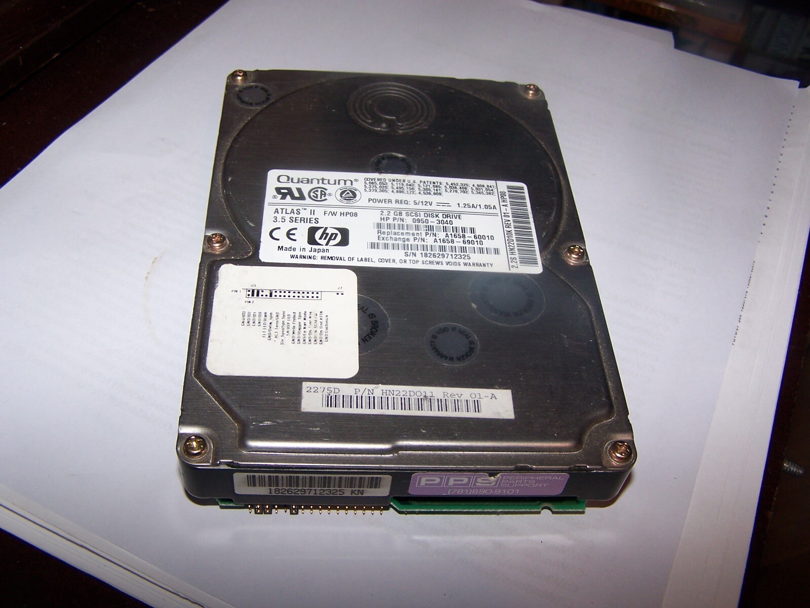 Quantum HP Atlas II 2.2GB SCSI 2 Hard Drive 68 Pin