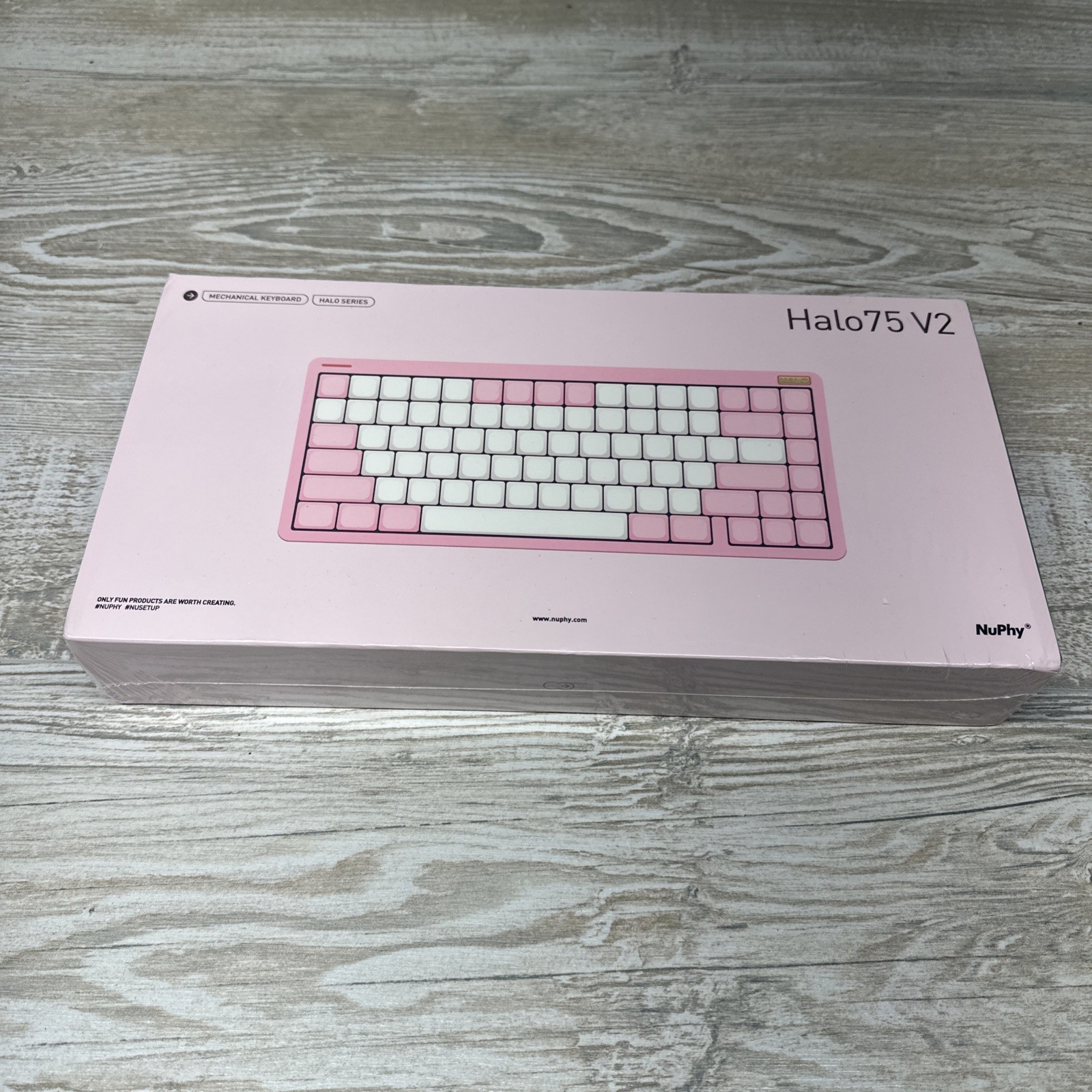 NuPhy Halo75 V2 QMK/VIA Wireless Mechanical Keyboard in Sakura Fizz LEMON Switch