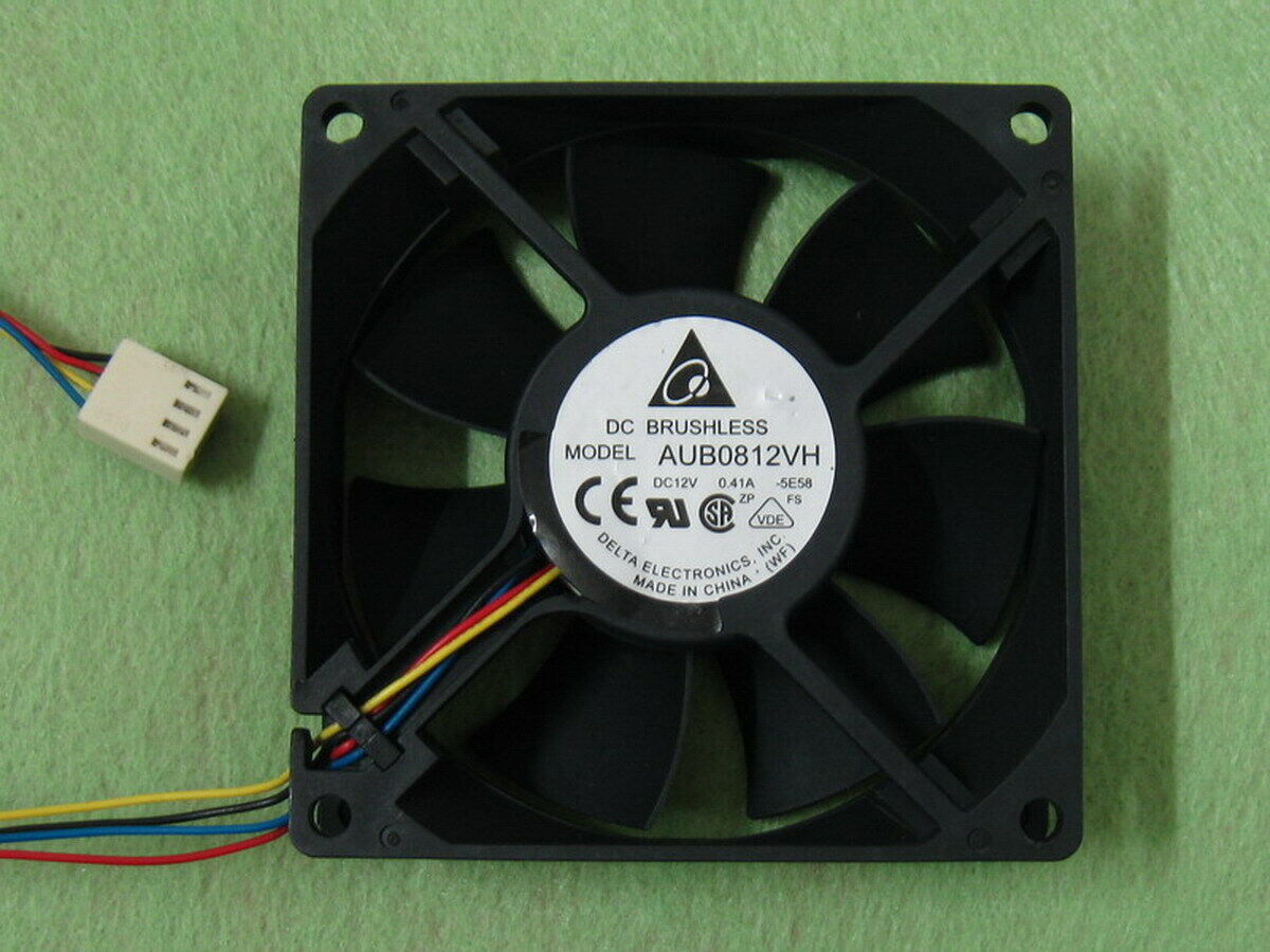 Delta AUB0812VH 8025 80mm x 80mm x 25mm Cooler Cooling Fan PWM 0.41A 4Pin B83