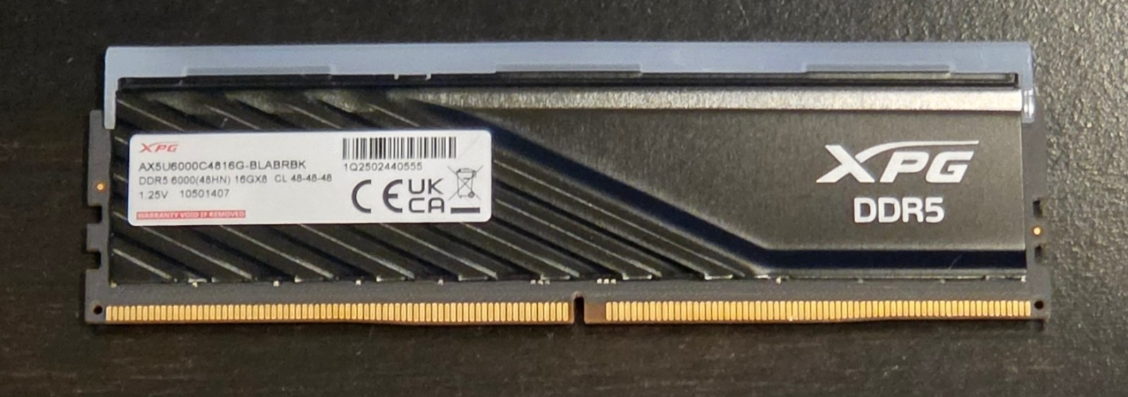 XPG Lancer Blade RGB 16GB (16GB x 1) DDR5 6000 Desktop Memory RAM AX5U6000C4816G