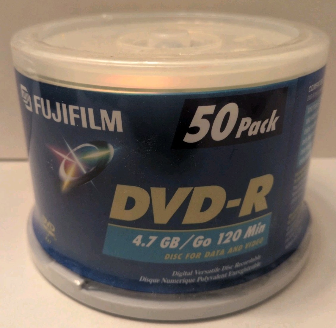 NEW Fujifilm DVD-R 16X 4.7GB 120 Min. 50 Pack Blank DVD's 50 Spindle Cake Stack 