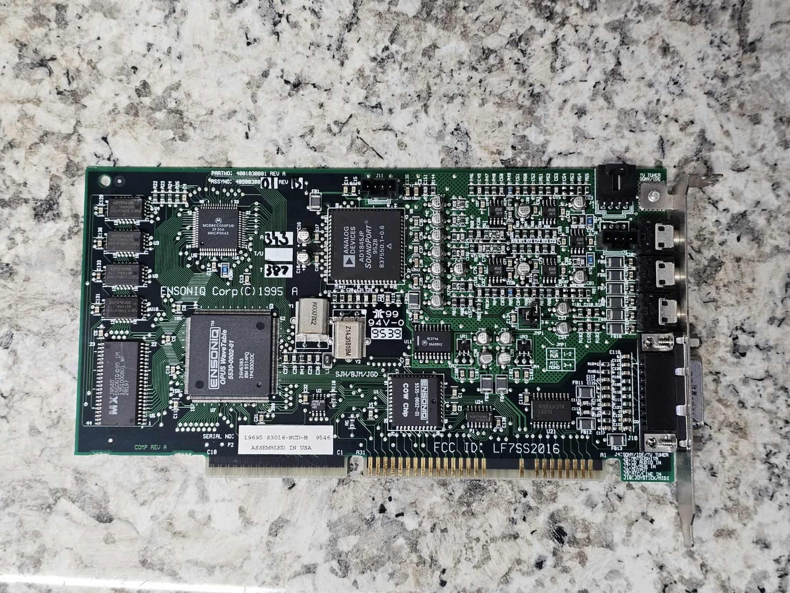 Retro Clean Tested Vintage Ensoniq SoundScape Sound Card 16-bit ISA LF7SS2016