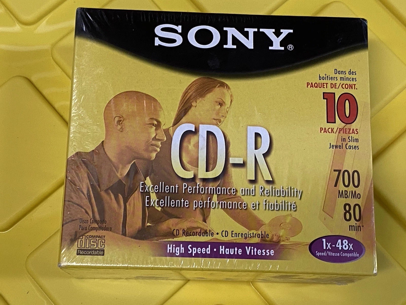 Sony High Speed CD-R 10 Pack 700 MB 80-min 1x-32x Speed - NEW SEALED S1
