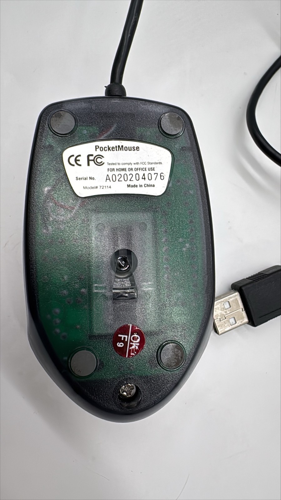 Kensington PocketMouse Ergonomic USB Mini Mouse Lightweight Compact Design