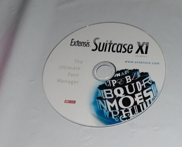 Disc ONLY EXTENSIS SUITCASE X1  OS X MACINTOSH CD ROM Read