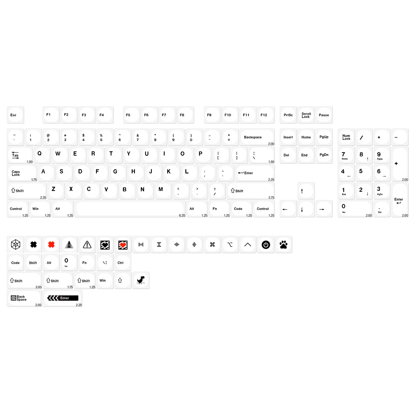 KBDiy GMK Minimal 136 Keys PBT Keycaps KOA Profile Cherry MX Mechanical Keyboard
