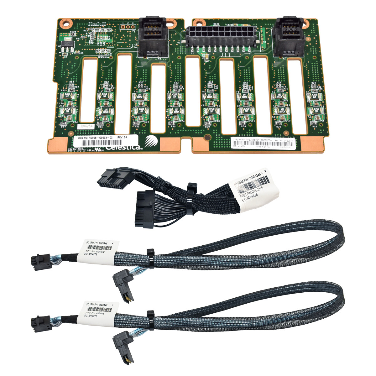 IBM FlashSystem V9000 SATA 8-Port Drive Backplane 01EJ374 R0998-G0003-02 + Cable