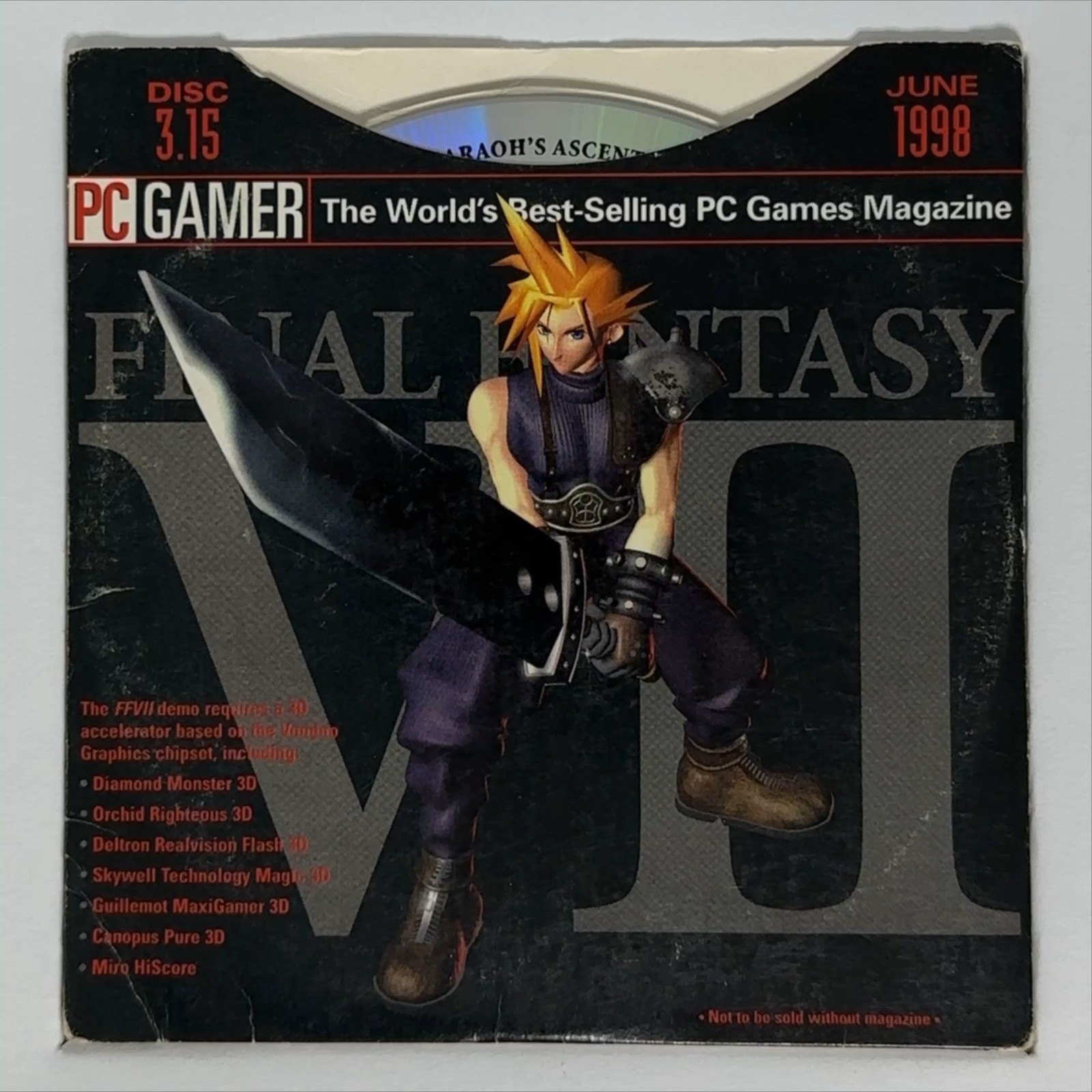 PC Gamer Demo Disc 3.15 June 1998 CD-ROM Vintage PC Gaming Software
