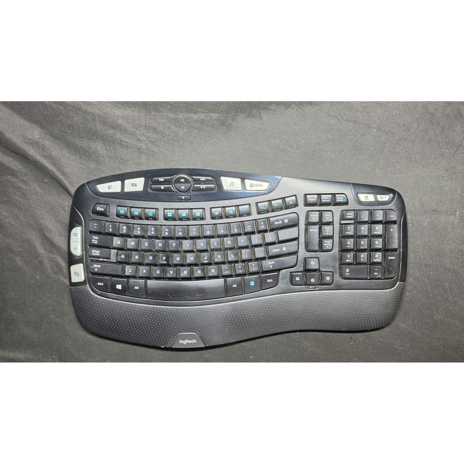 Logitech K350 Comfort Wave Ergonomic Wireless Keyboard - Tested - NO USB Dongle