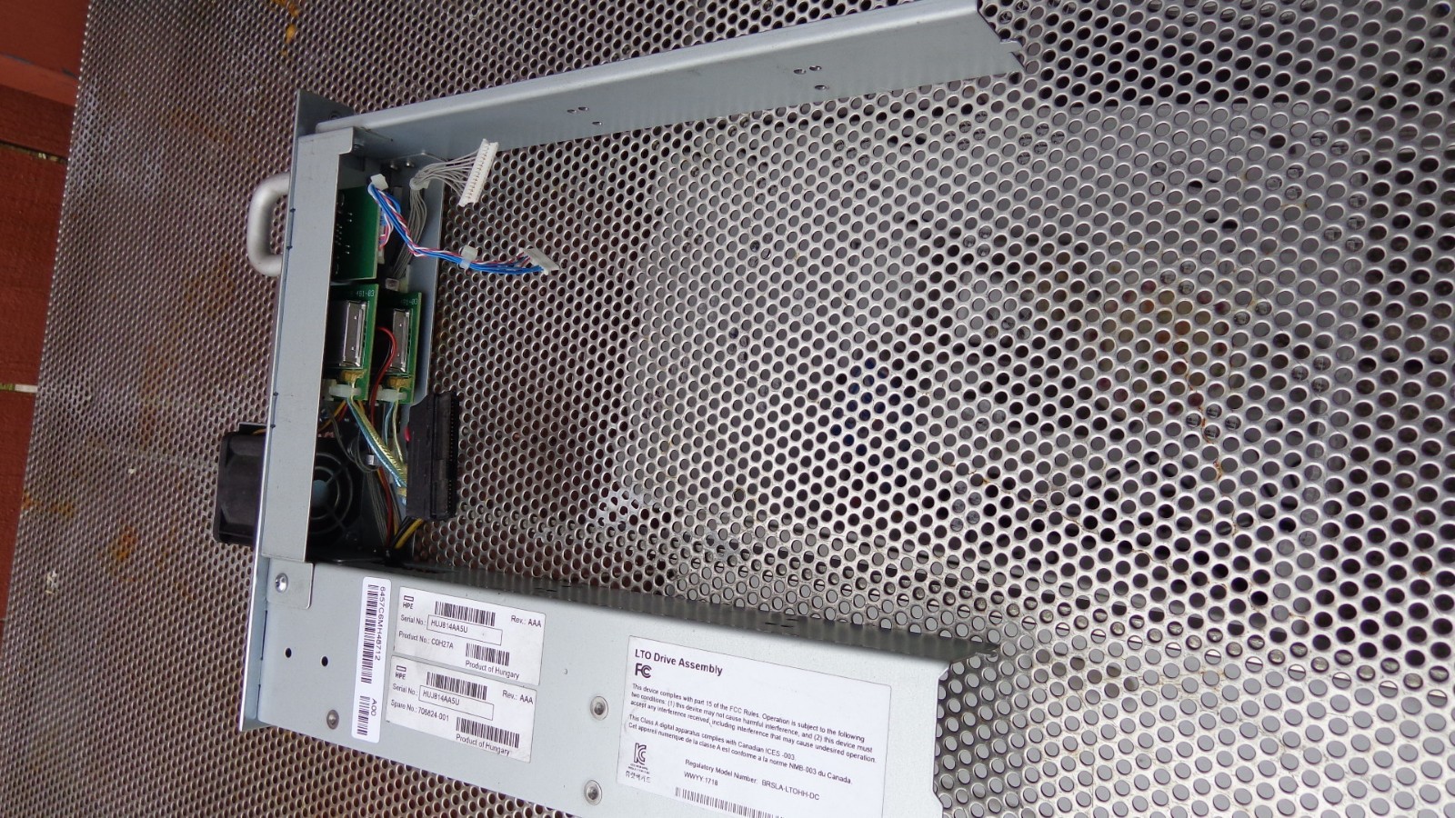 HP C0H27A 706824-001 MSL 2024 4048 Ultrium 6250 LTO6 HH SAS Tape TRAY W/O DRIVE