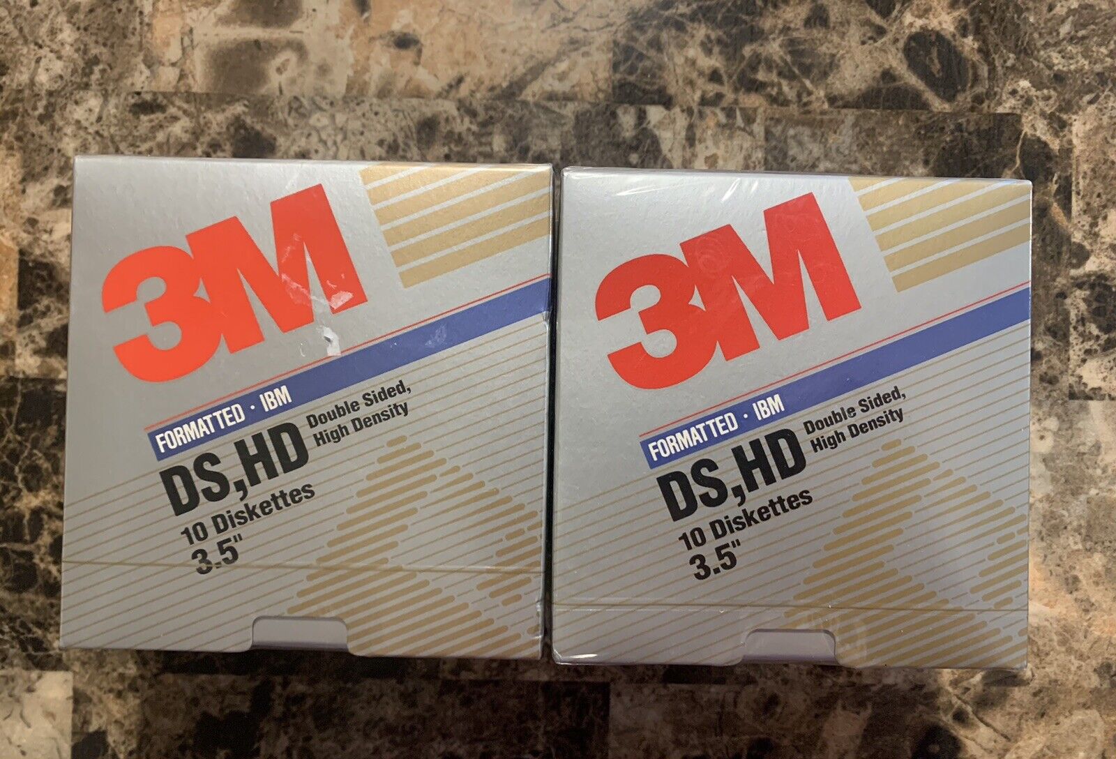 Set Of 2- 3M Imation Diskettes 3.5” 10 per package Double Sided High Density