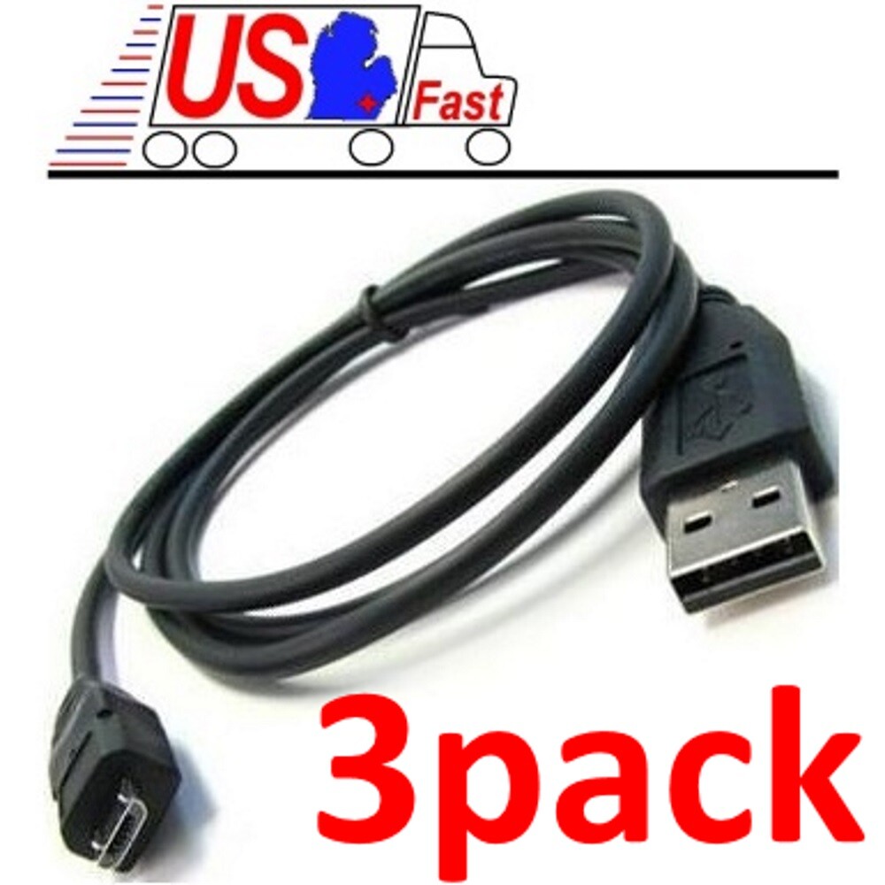 Lot3x/pack 3ft USB Micro 5pin Digital Camera/Phone/Charger/Sync/Data Cable/Cord