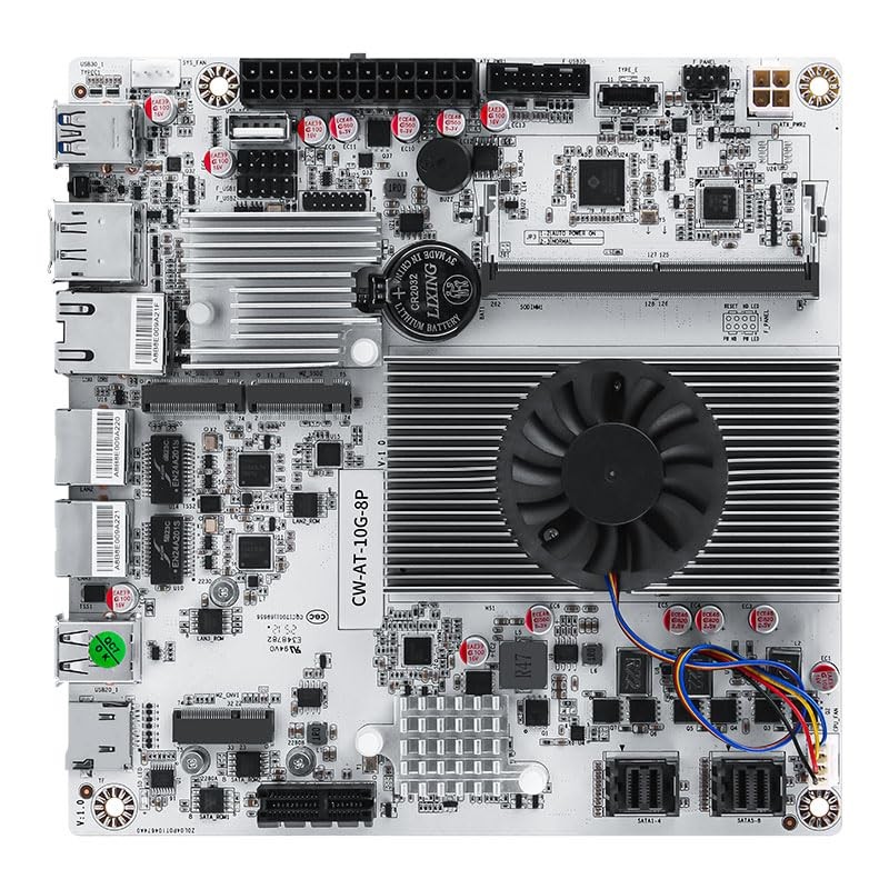 8-Bay NAS Mini ITX 10Gbps Motherboard Adaptable to Support N150+2x8643